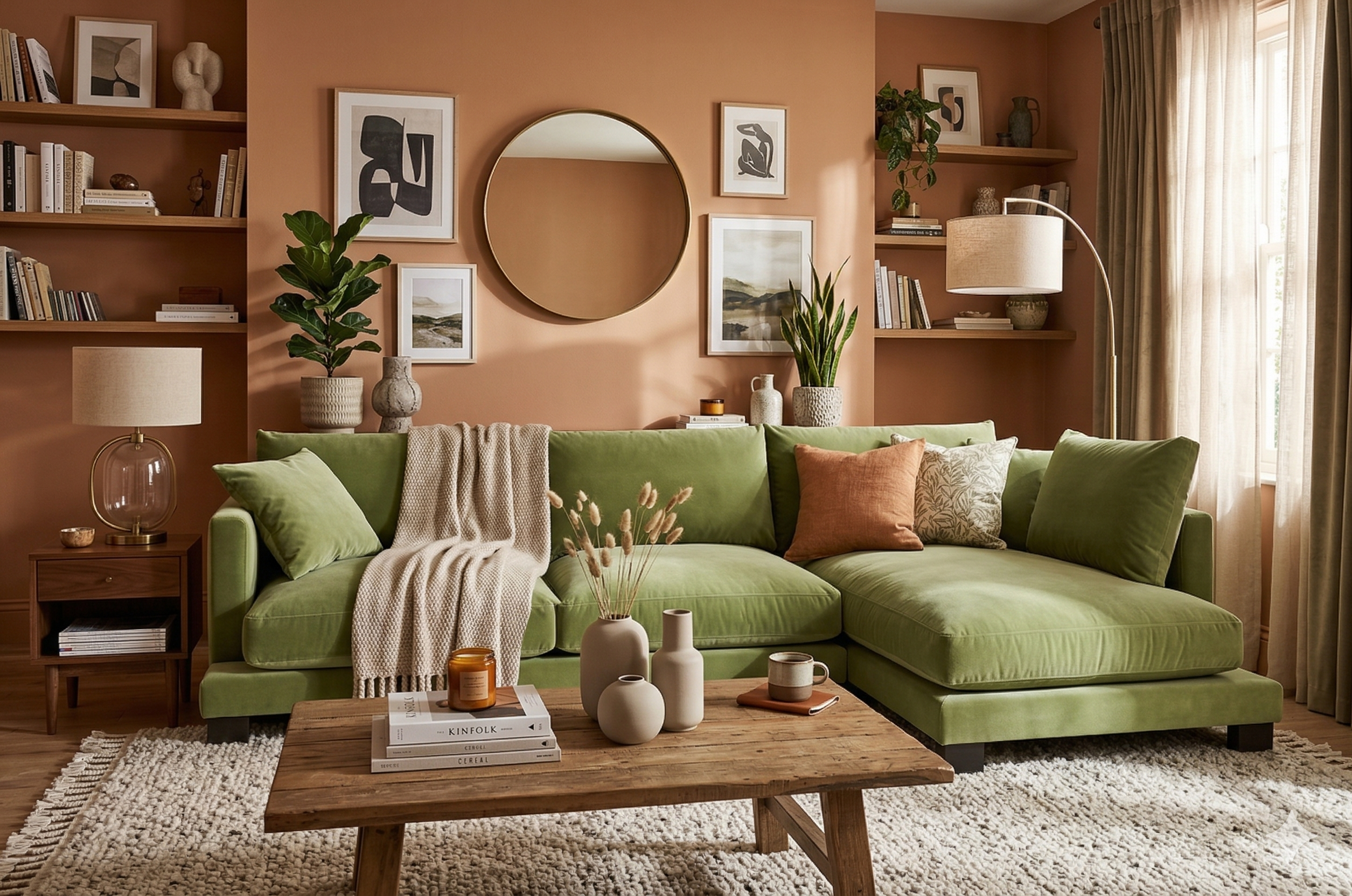 Модульный диван в гостиной