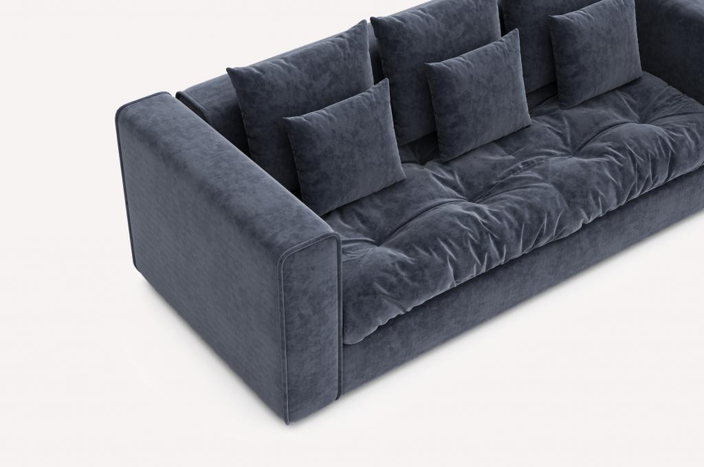 Прямой диван Vegas Rialto Blue Apatite