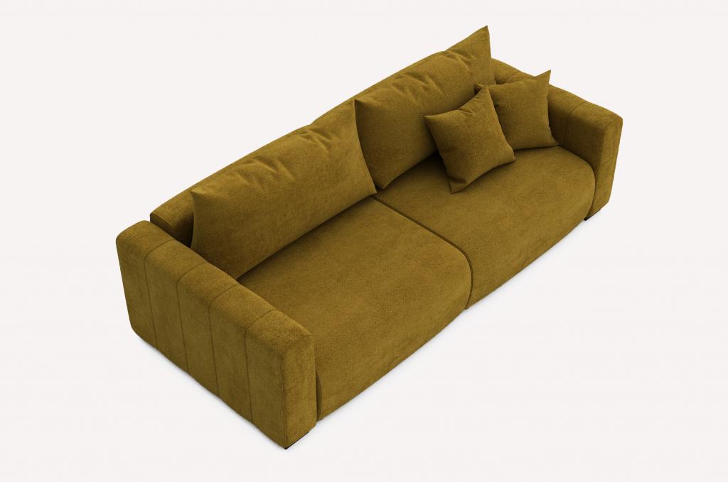 Прямой диван Хилтон Escada Mustard