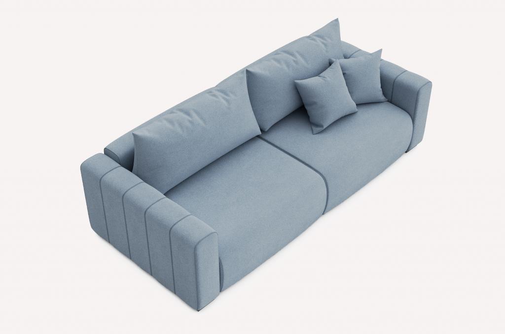 Прямой диван Хилтон Fabriq Blueberry