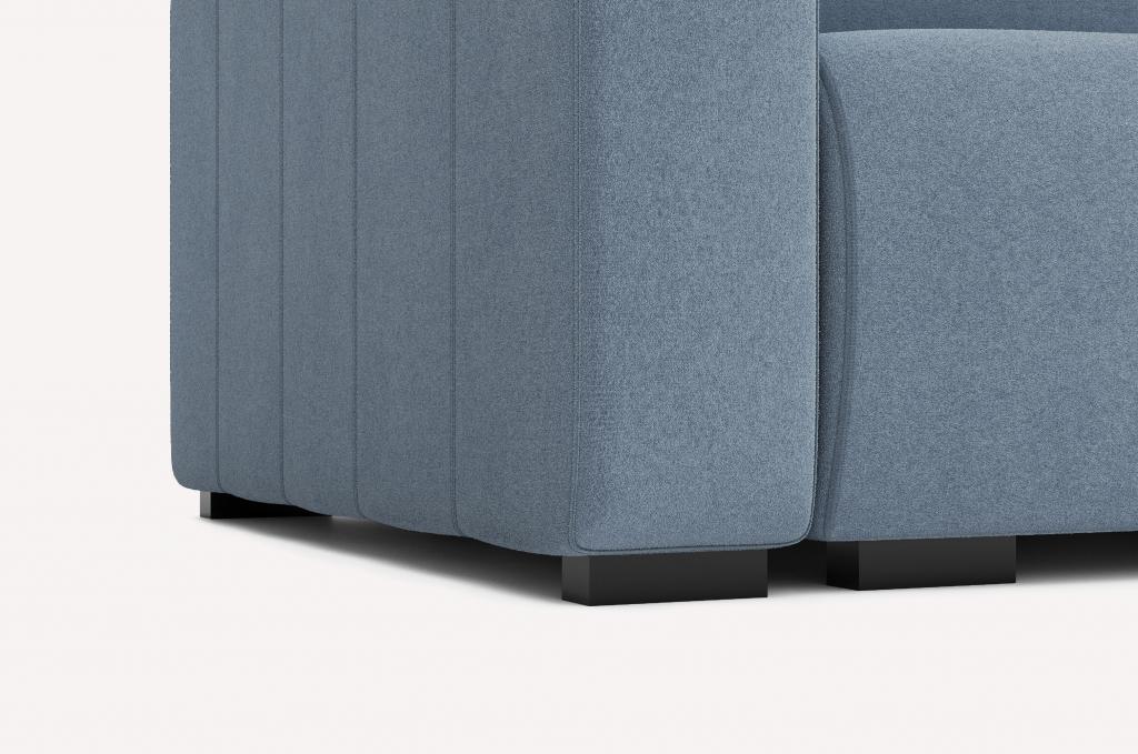 Прямой диван Хилтон Fabriq Blueberry