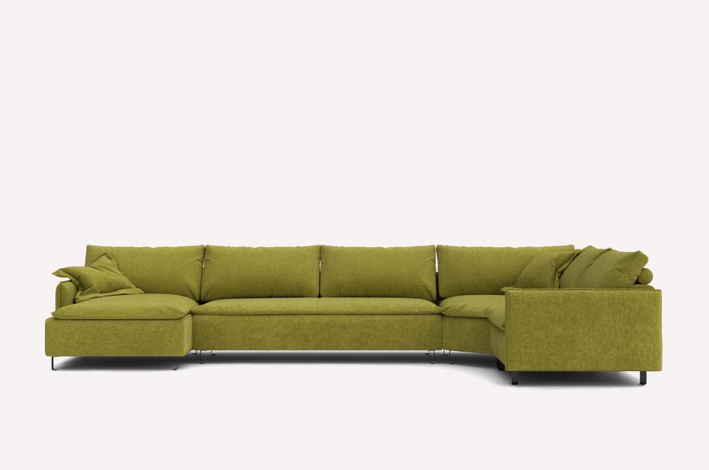 П-образный диван Next Fabriq Olive