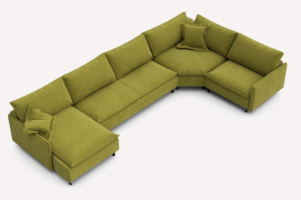 П-образный диван Next Fabriq Olive