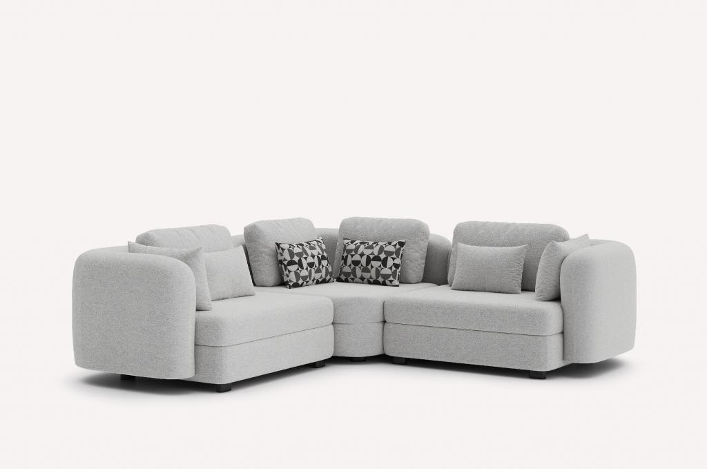 Угловой диван Bonta Bubble Silver