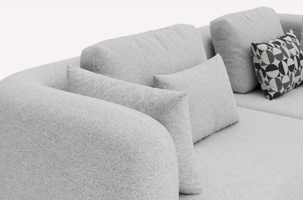 Угловой диван Bonta Bubble Silver