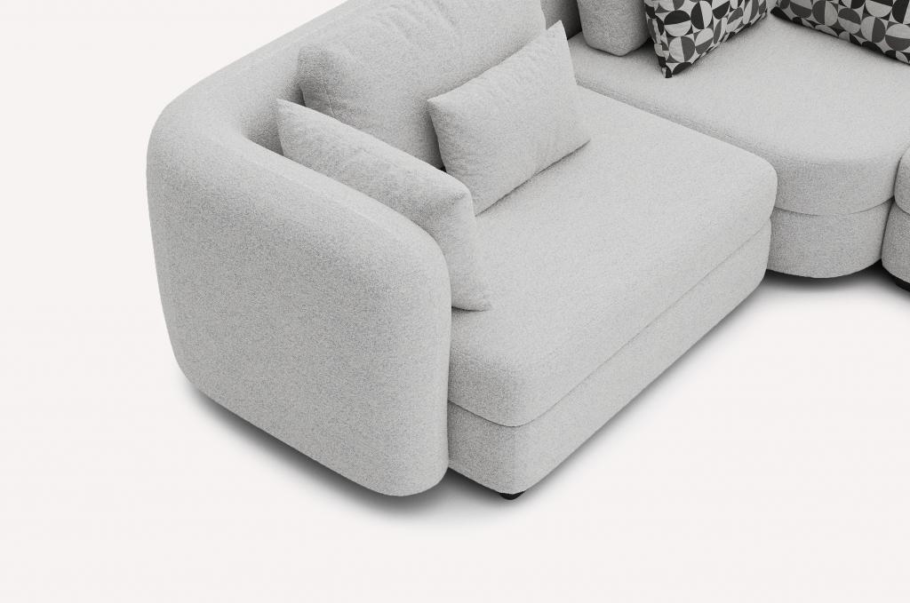 Угловой диван Bonta Bubble Silver