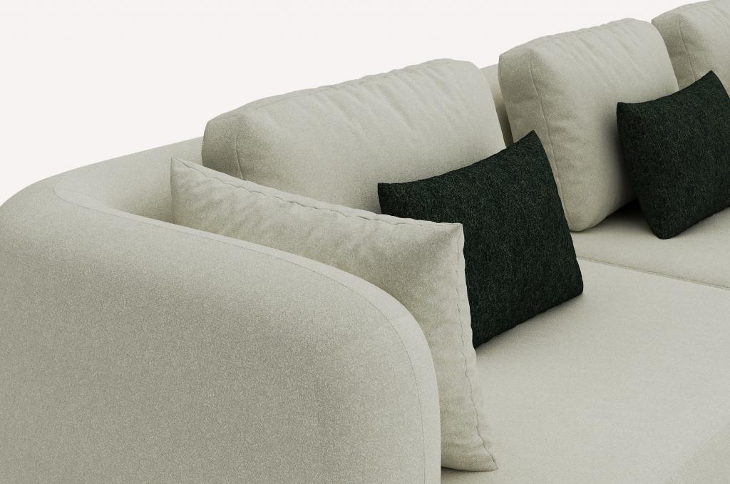 Угловой диван Bonta 3D Cotton