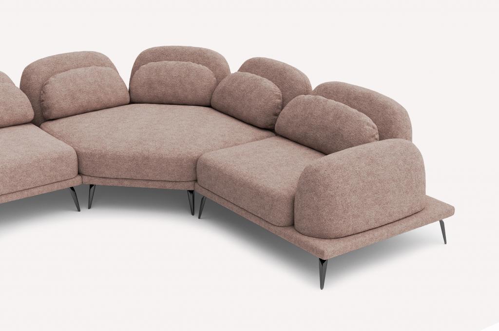 Угловой диван Tavola Bubble Flamingo