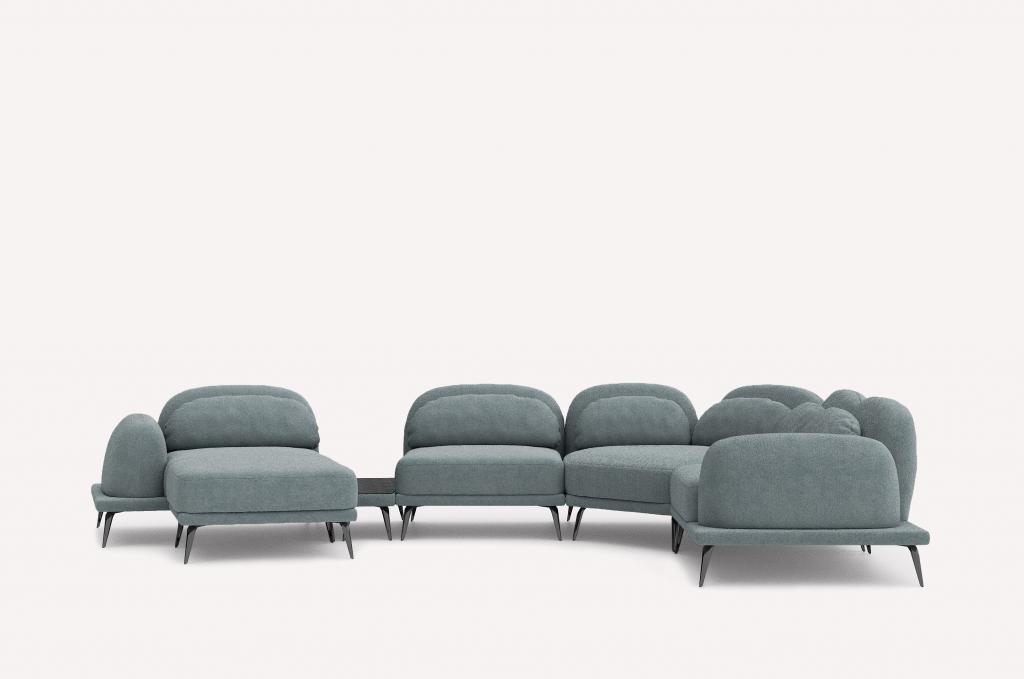 Угловой диван Tavola Glow Ice Blue