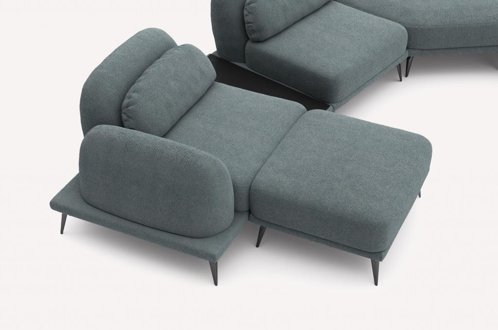 Угловой диван Tavola Glow Ice Blue