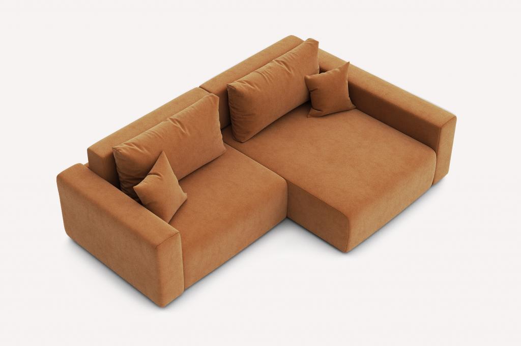 Угловой диван Скандинавия Nessi Apricot