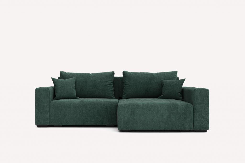 Угловой диван Скандинавия Plaza Malachite