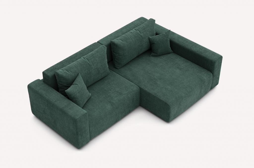 Угловой диван Скандинавия Plaza Malachite