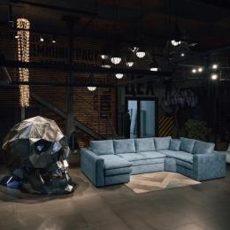 П-образный диван Чикаго (3830х2320х1700) River 05 Anthracite