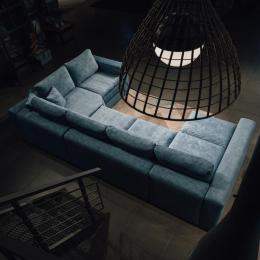 П-образный диван Чикаго (3830х2320х1700) River 05 Anthracite