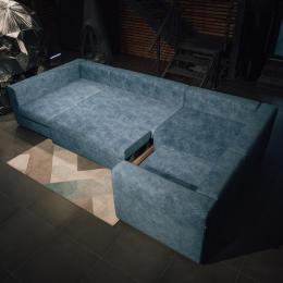 П-образный диван Чикаго (3830х2320х1700) River 05 Anthracite