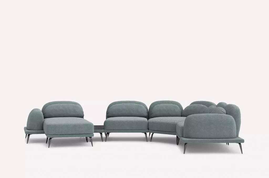 Угловой диван Tavola с пуфом