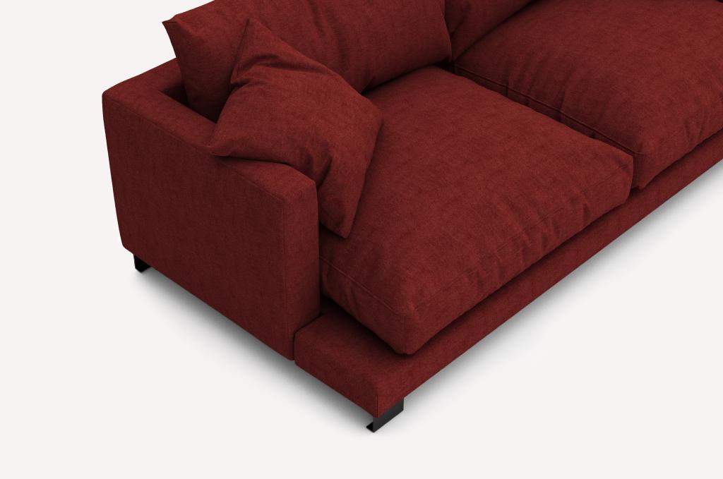 Прямой диван Ego Crown Cranberry